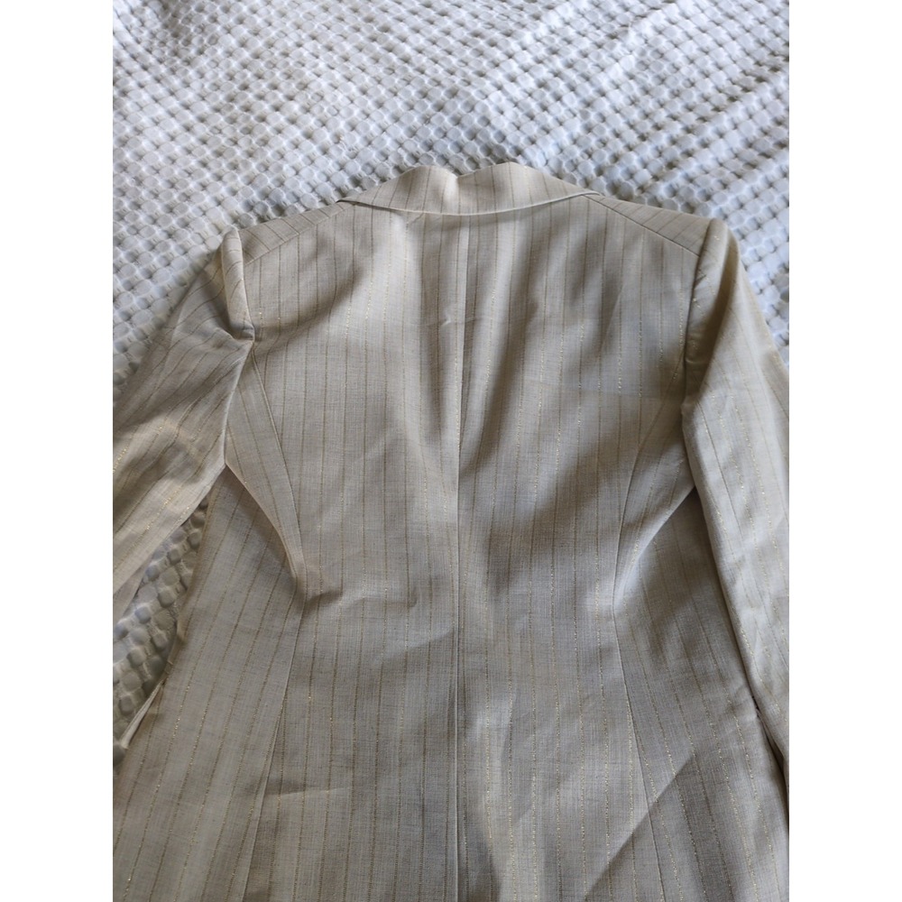 Veronica Beard Gaya Dickey Jacket Natural Gold Size 0 Business Career Metallic - Picture 5 of 15